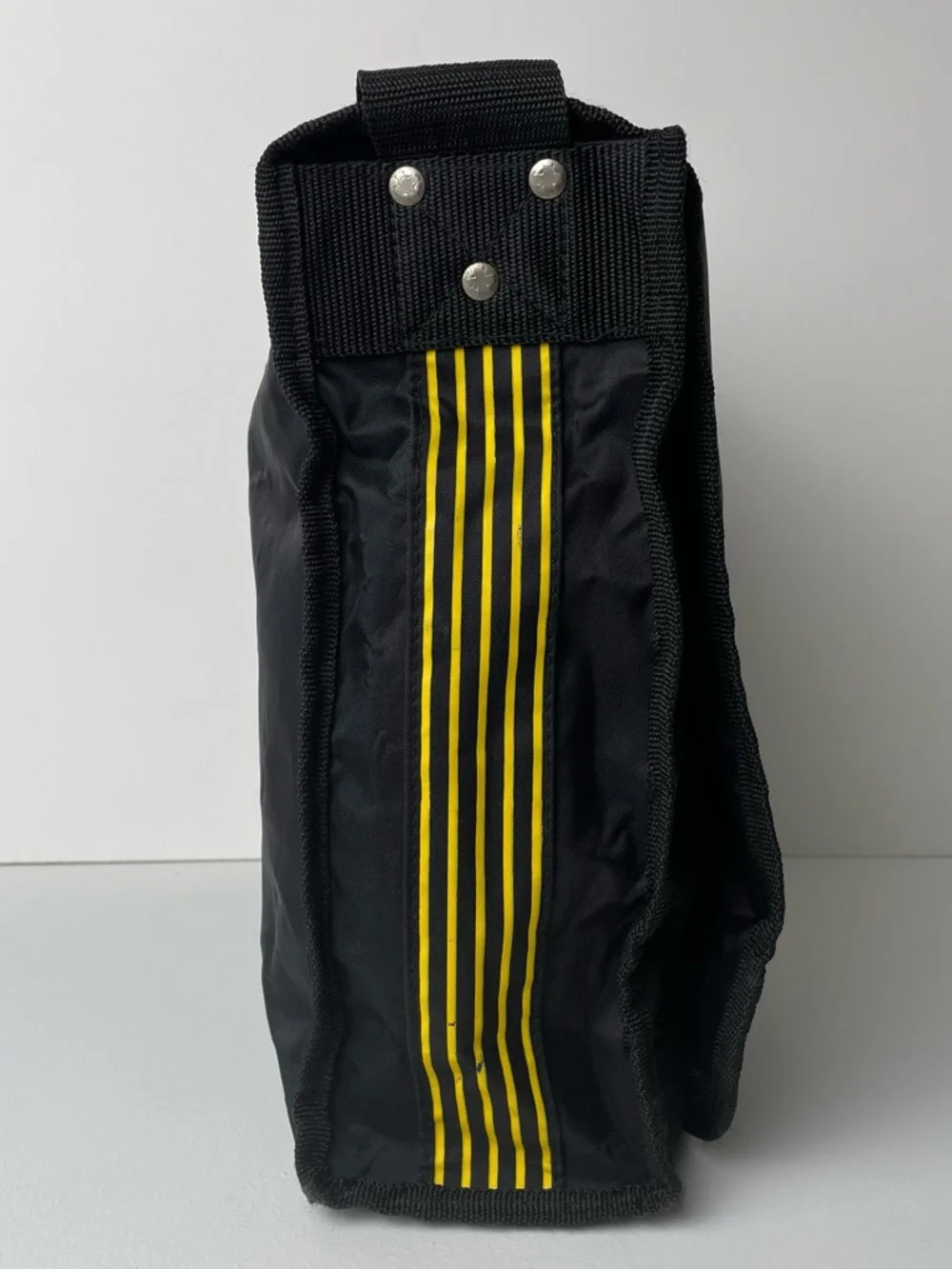 Vintage Dr. Martens Yellow Black Nylon Logo Striped Crossbody Messenger Bag